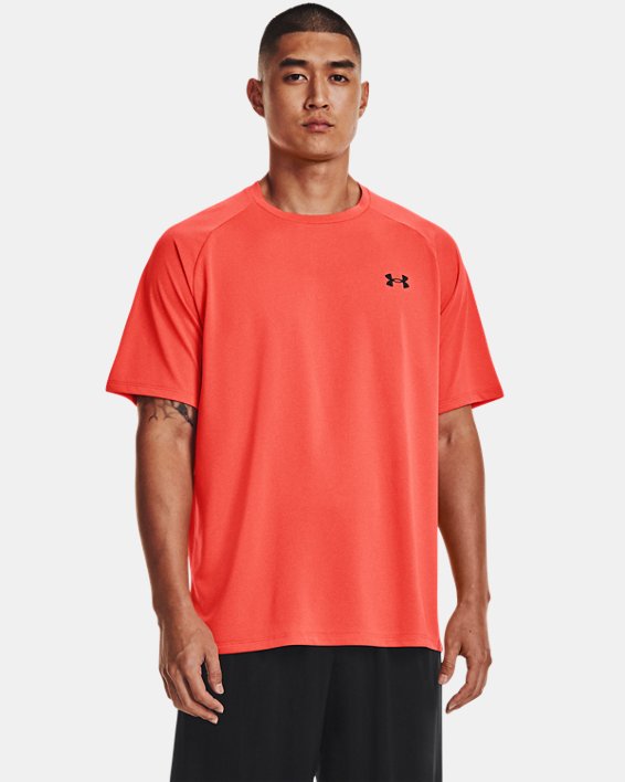 T-shirt texturé à manches courtes UA Tech™ 2.0 pour homme, Orange, pdpMainDesktop image number 0